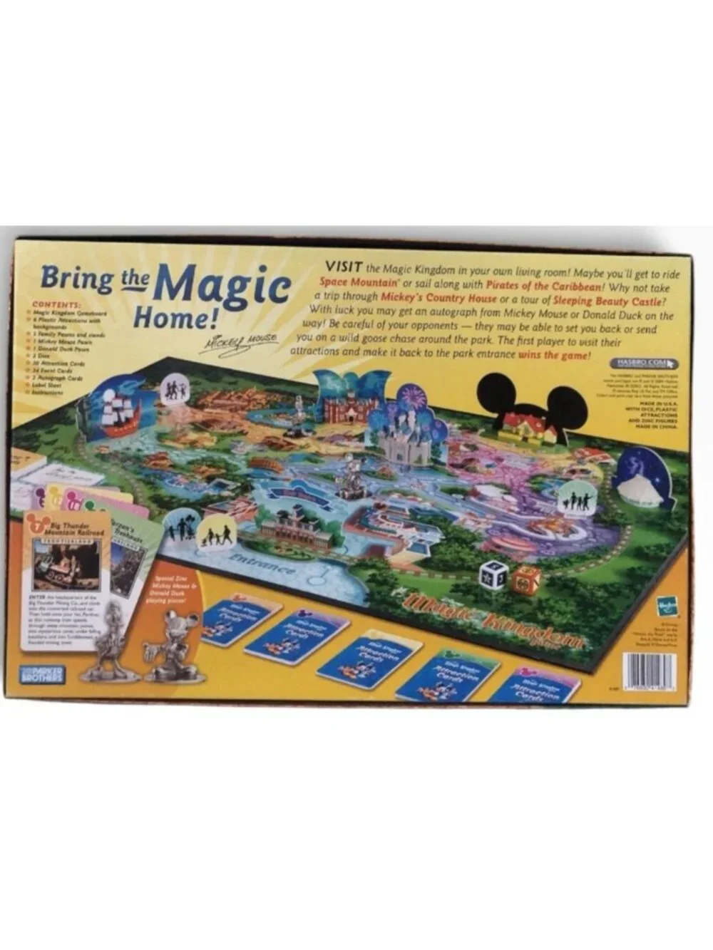 Disney Magic Kingdom Board Game Complete Haunted Mansion Space Mountain Castle